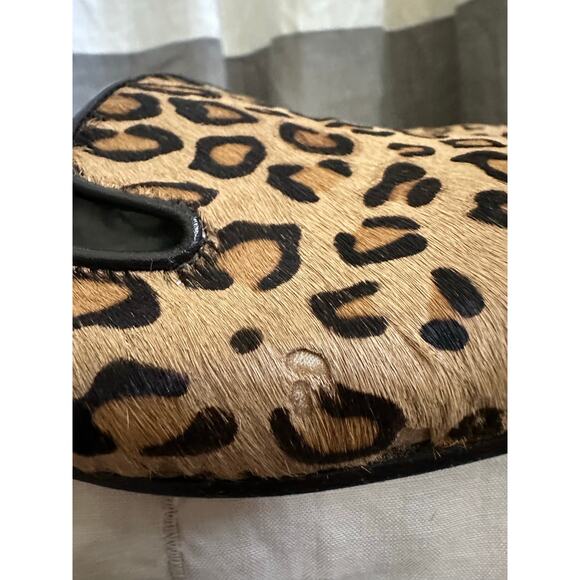 Woman leopard loafers calf skin leather flats shoes animal print sz 10 VANELI - Picture 3 of 11